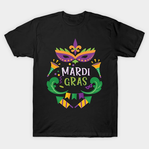 Mardi Gras  Funny Carnival Lover T-Shirt by irenelopezz